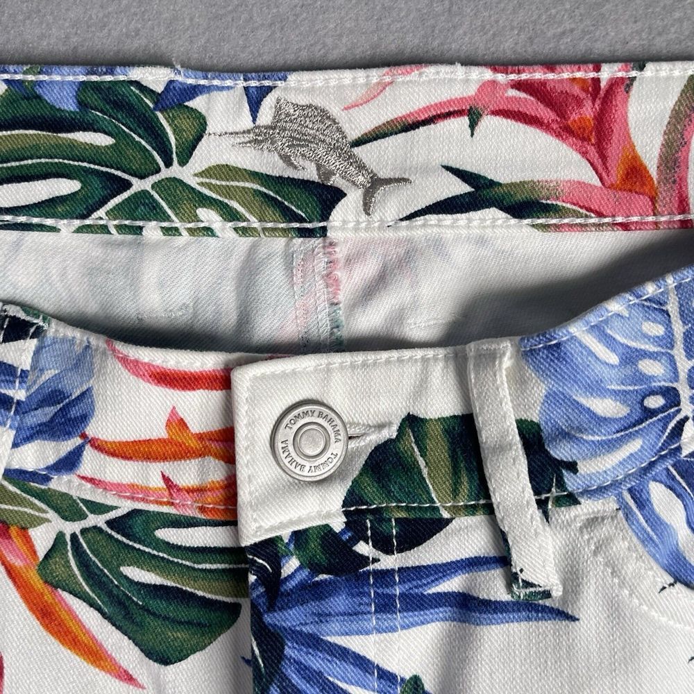 Tommy Bahama Denim Skinny Ankle‎ Floral All Over Stretch Jeans Sz 29x28 White - Picture 6 of 14